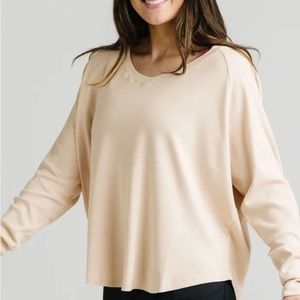 Zyia Almond Reve Long Sleeve V
